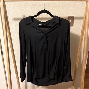 ACOS&A • Sheer, Black, Button-Down Blouse